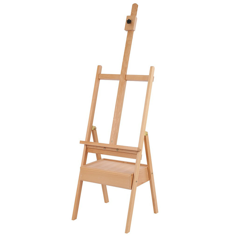 RUOLANYUE Art Easel Stand With Drawer And Adjustable Canvas Holder Made From Quality Beech Wayfair